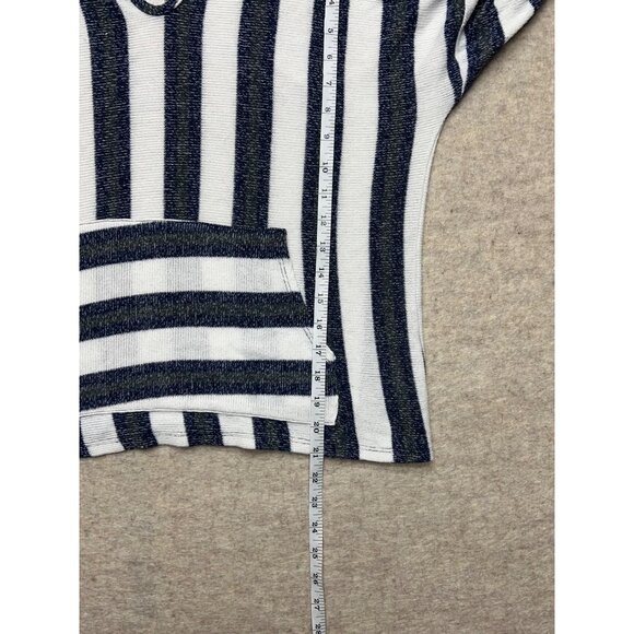 Paper Crane Striped Lightweight Long Sleeve Hoodie Small Coastal Beach Casual - Picture 8 of 8
